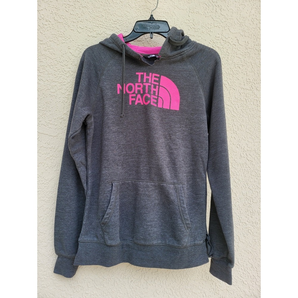 Women's The North Face Pink and Black Pull Over Hoodie with Pocket Sz Md